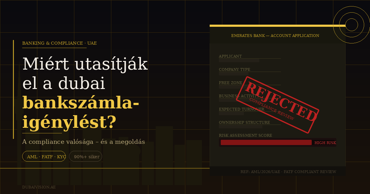 Dubai bankszámla elutasítás – okok és megoldások | DubaiVision